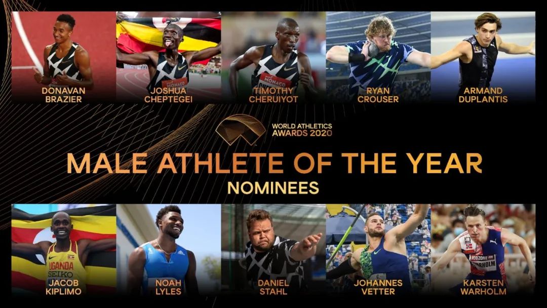 世界田径年度最佳运动员候选人名单出炉
