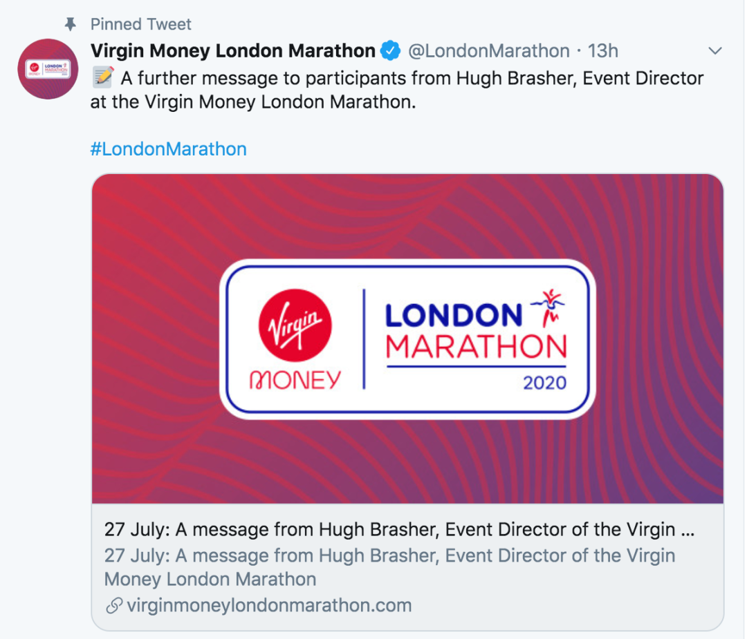 2020伦敦马拉松是否举行将于8月7日前确定