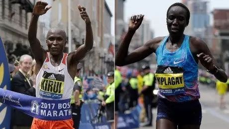 2017 波士顿马拉松 肯尼亚选手获得男女冠军 ！